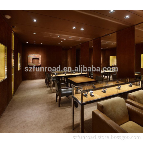 High end multi-functional glass showcase for watch/jewelry store decoration